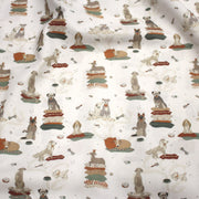 Tissu cotonnade, blanc aux chiens, collection AUTOMNE - STANDARD 100 OEKO - TEX - TissusPapi.com