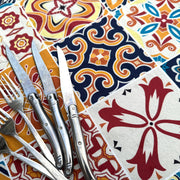 Tissu cotonnade aux carreaux de faïence multicolore - COLLECTION AZULEJOS - TissusPapi.com