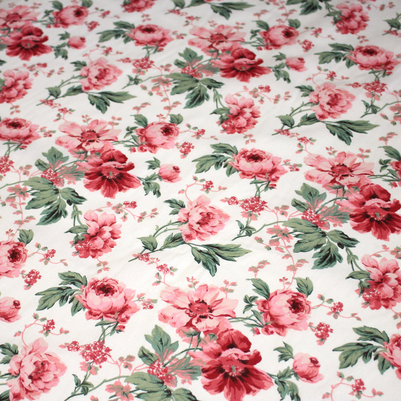 Tissu cotonnade ROSEWOOD, motif britannique fleuri, nombreuses couleurs - OEKO - TEX STANDARD 100 - TissusPapi.com