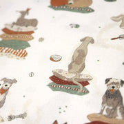 Tissu cotonnade, blanc aux chiens, collection AUTOMNE - STANDARD 100 OEKO - TEX - TissusPapi.com