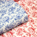 Tissu cotonnade HAMPTON BLOOM, motif britannique fleuri bleu ou rose - OEKO - TEX STANDARD 100 - TissusPapi.com