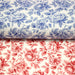 Tissu cotonnade HAMPTON BLOOM, motif britannique fleuri bleu ou rose - OEKO - TEX STANDARD 100 - TissusPapi.com