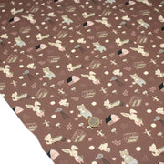 Tissu cotonnade, les animaux à la ferme, fond marron, collection AUTOMNE - STANDARD 100 OEKO - TEX - TissusPapi.com