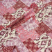 Tissu coton fin imprimé INDIENNES, patchwork rose de motifs floraux et arabesques - STANDARD 100 OEKO - TEX - TissusPapi.com