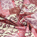 Tissu coton fin imprimé INDIENNES, patchwork rose de motifs floraux et arabesques - STANDARD 100 OEKO - TEX - TissusPapi.com