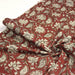Tissu coton fin imprimé INDIENNES rouge aux fleurs traditionnelles indiennes ocres et écrues - TissusPapi.com