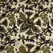 Tissu coton fin imprimé INDIENNE écru aux fleurs traditionnelles indiennes ocres et noires - TissusPapi.com