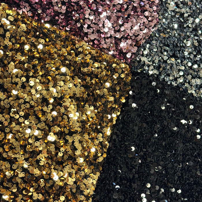 Tissu Sequin paillettes sur velours, nombreuses couleurs !