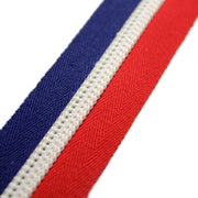 Fermeture à glissière séparable 55cm tricolore bleu blanc rouge - Fabrication française - TissusPapi.com