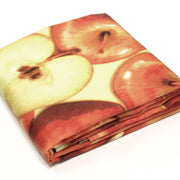 Tissu gabardine coton imprimée aux pommes oranges et jaunes - TissusPapi.com