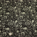 Tissu coton fin imprimé INDIENNES noir aux fleurs traditionnelles indiennes noires et écrues - TissusPapi.com