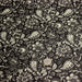 Tissu coton fin imprimé INDIENNES noir aux fleurs traditionnelles indiennes noires et écrues - TissusPapi.com