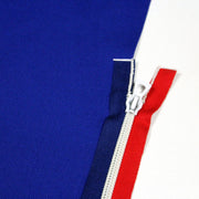 Fermeture à glissière séparable 55cm tricolore bleu blanc rouge - Fabrication française - TissusPapi.com