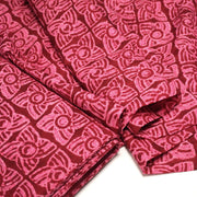 Tissu coton fin imprimé INDIENNES, rose fuchsia aux fleurs géométriques roses – STANDARD 100 OEKO - TEX - TissusPapi.com