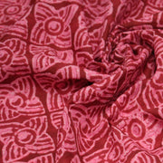 Tissu coton fin imprimé INDIENNES, rose fuchsia aux fleurs géométriques roses – STANDARD 100 OEKO - TEX - TissusPapi.com