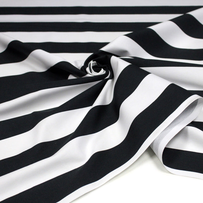 Tissu gabardine coton LARGES RAYURES : nombreuses couleurs ! - STANDARD 100 OEKO-TEX