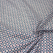 Tissu cotonnade fleurs japonaises géométriques : bleu, jaune, vert, rouge - OEKO - TEX - TissusPapi.com