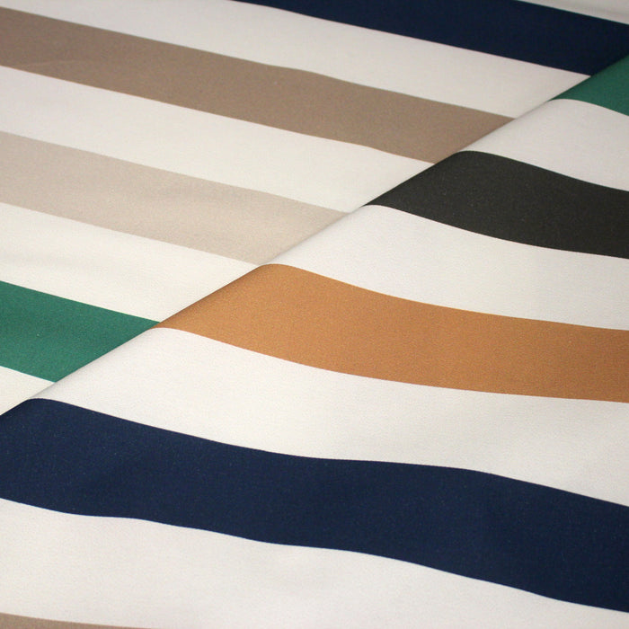 Tissu gabardine coton LARGES RAYURES : nombreuses couleurs ! - STANDARD 100 OEKO-TEX