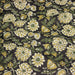 Tissu coton fin imprimé INDIENNES noir aux fleurs indiennes jaunes écrues et vertes - TissusPapi.com