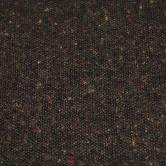 Tissu lainage tweed caviar marron & tons automnaux rouge jaune orange - Fabrication italienne
