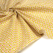 Tissu cotonnade fleurs japonaises géométriques : bleu, jaune, vert, rouge - OEKO - TEX - TissusPapi.com