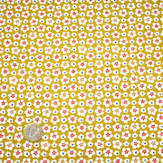 Tissu cotonnade fleurs japonaises géométriques : bleu, jaune, vert, rouge - OEKO - TEX - TissusPapi.com