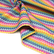Tissu cotonnade aux vaguelettes multicolores - OEKO - TEX - TissusPapi.com