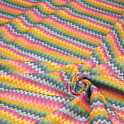 Tissu cotonnade aux vaguelettes multicolores - OEKO - TEX - TissusPapi.com