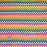Tissu cotonnade aux vaguelettes multicolores - OEKO - TEX - TissusPapi.com