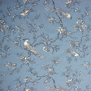 Tissu coton épais demi - natté TOILE DE JOUY AUX MESANGES, grande largeur 280cm : cinq couleurs dispos - OEKO - TEX - TissusPapi.com
