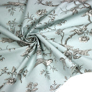 Tissu coton épais demi - natté TOILE DE JOUY AUX MESANGES, grande largeur 280cm : cinq couleurs dispos - OEKO - TEX - TissusPapi.com