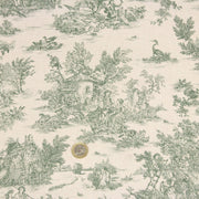 Tissu coton Toile de Jouy traditionnelle 160cm de large : bleu, rouge, vert, gris - OEKO - TEX - TissusPapi.com