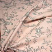 Tissu coton épais demi - natté TOILE DE JOUY AUX MESANGES, grande largeur 280cm : cinq couleurs dispos - OEKO - TEX - TissusPapi.com
