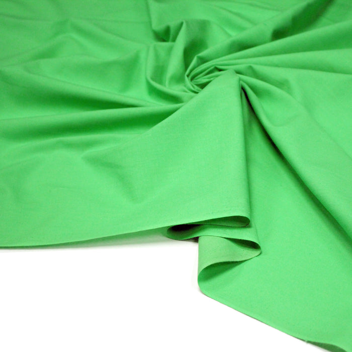 Tissu coton vert pomme uni - COLLECTION LES BASIQUES