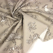 Tissu coton épais demi - natté TOILE DE JOUY AUX MESANGES, grande largeur 280cm : cinq couleurs dispos - OEKO - TEX - TissusPapi.com