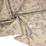 Tissu coton épais demi - natté TOILE DE JOUY AUX MESANGES, grande largeur 280cm : cinq couleurs dispos - OEKO - TEX - TissusPapi.com