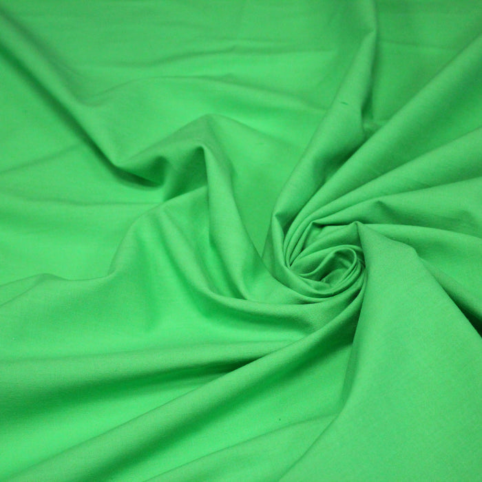 Tissu coton vert pomme uni - COLLECTION LES BASIQUES