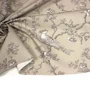 Tissu coton épais demi - natté TOILE DE JOUY AUX MESANGES, grande largeur 280cm : cinq couleurs dispos - OEKO - TEX - TissusPapi.com