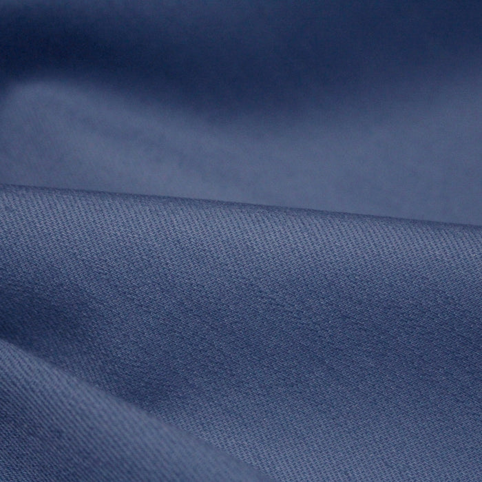 Tissu gabardine coton élasthanne Bleu Prusse
