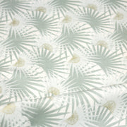 Tissu cotonnade blanc aux branches tropicales & arbres du voyageur - OEKO - TEX STANDARD 100 - TissusPapi.com