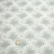 Tissu cotonnade blanc aux branches tropicales & arbres du voyageur - OEKO - TEX STANDARD 100 - TissusPapi.com