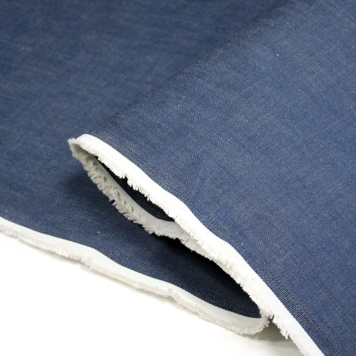 Tissu DENIM brut 100% coton bleu roi rigide 425gr/m2 - Fabrication italienne