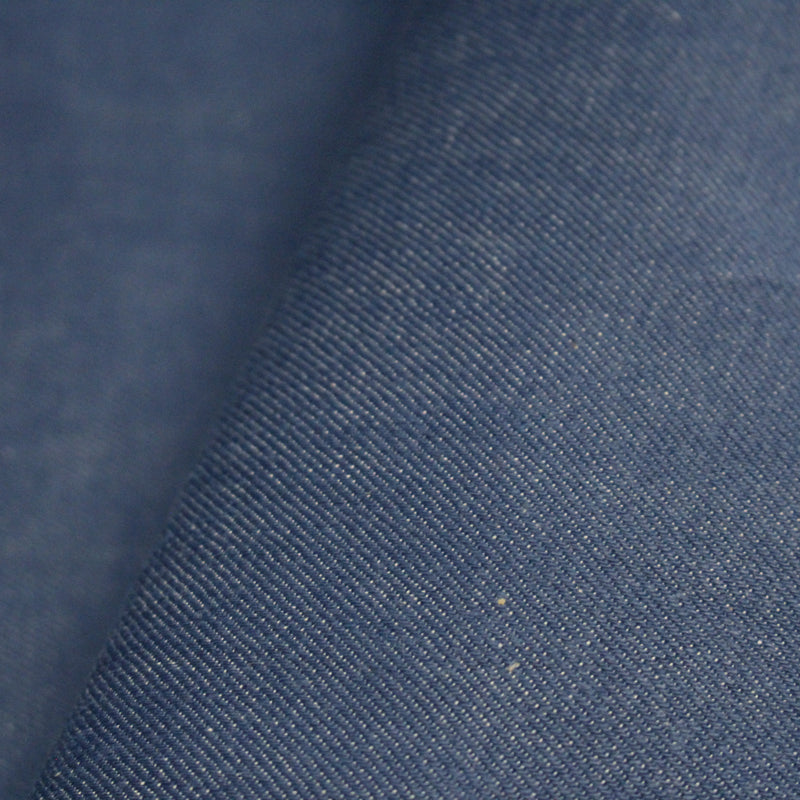 Tissu DENIM brut 100% coton bleu roi rigide 425gr/m2 - Fabrication italienne - TissusPapi.com