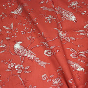 Tissu coton épais demi - natté TOILE DE JOUY AUX MESANGES, grande largeur 280cm : cinq couleurs dispos - OEKO - TEX - TissusPapi.com