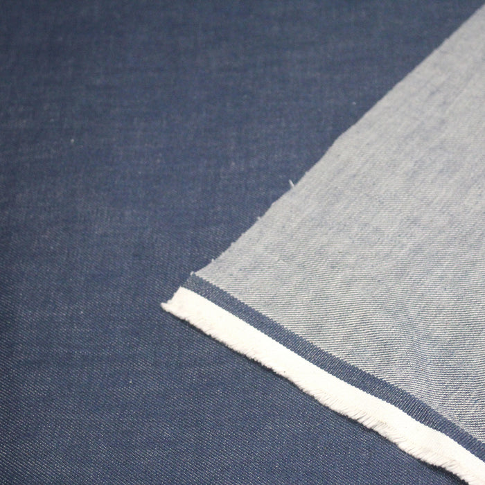Tissu DENIM brut 100% coton bleu roi rigide 425gr/m2 - Fabrication italienne