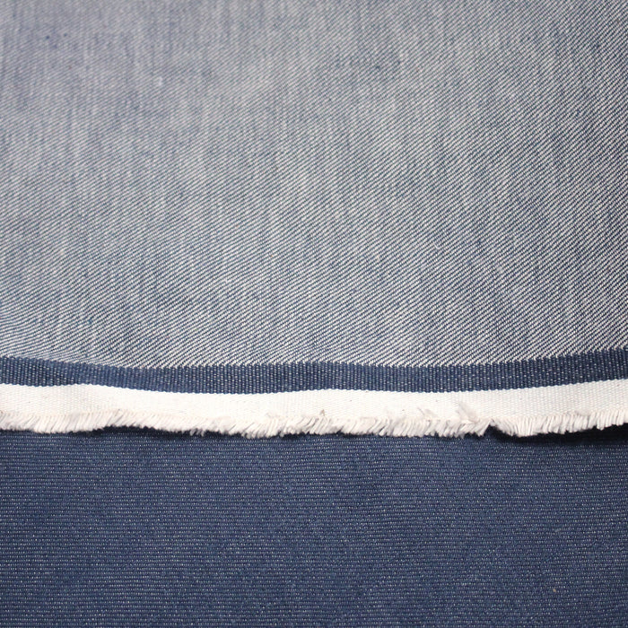 Tissu DENIM brut 100% coton bleu roi rigide 425gr/m2 - Fabrication italienne