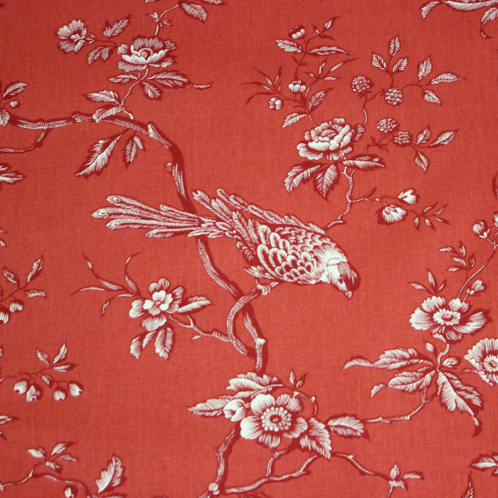 Tissu coton épais demi-natté TOILE DE JOUY AUX MESANGES, grande largeur 280cm : cinq couleurs dispos - OEKO-TEX