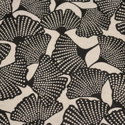 Tissu coton demi natté motif japonais GINKGO : BLEU ou NOIR - OEKO - TEX STANDARD 100 - TissusPapi.com