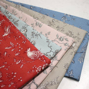 Tissu coton épais demi - natté TOILE DE JOUY AUX MESANGES, grande largeur 280cm : cinq couleurs dispos - OEKO - TEX - TissusPapi.com