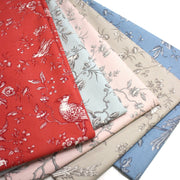 Tissu coton épais demi - natté TOILE DE JOUY AUX MESANGES, grande largeur 280cm : cinq couleurs dispos - OEKO - TEX - TissusPapi.com